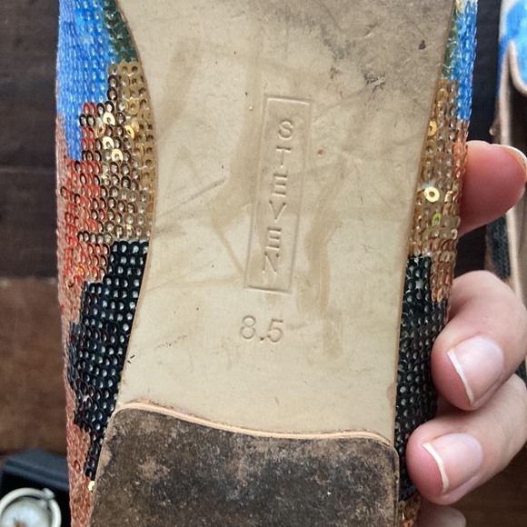 Steve Madden Smoking Shoes Sequin Ikat Bow Tie Flats Formal Pride 8.5 - Picture 7 of 9